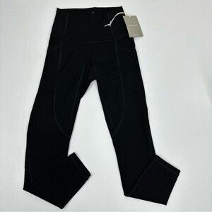 Everlane Perform Legging Black Mid-Rise Side Pockets Athletic‎ Activewear XS NEW